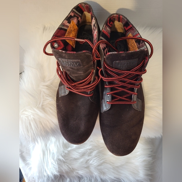 Sneaky Steve Brown Boots with Red Laces, Size 8.5 - Picture 5 of 8